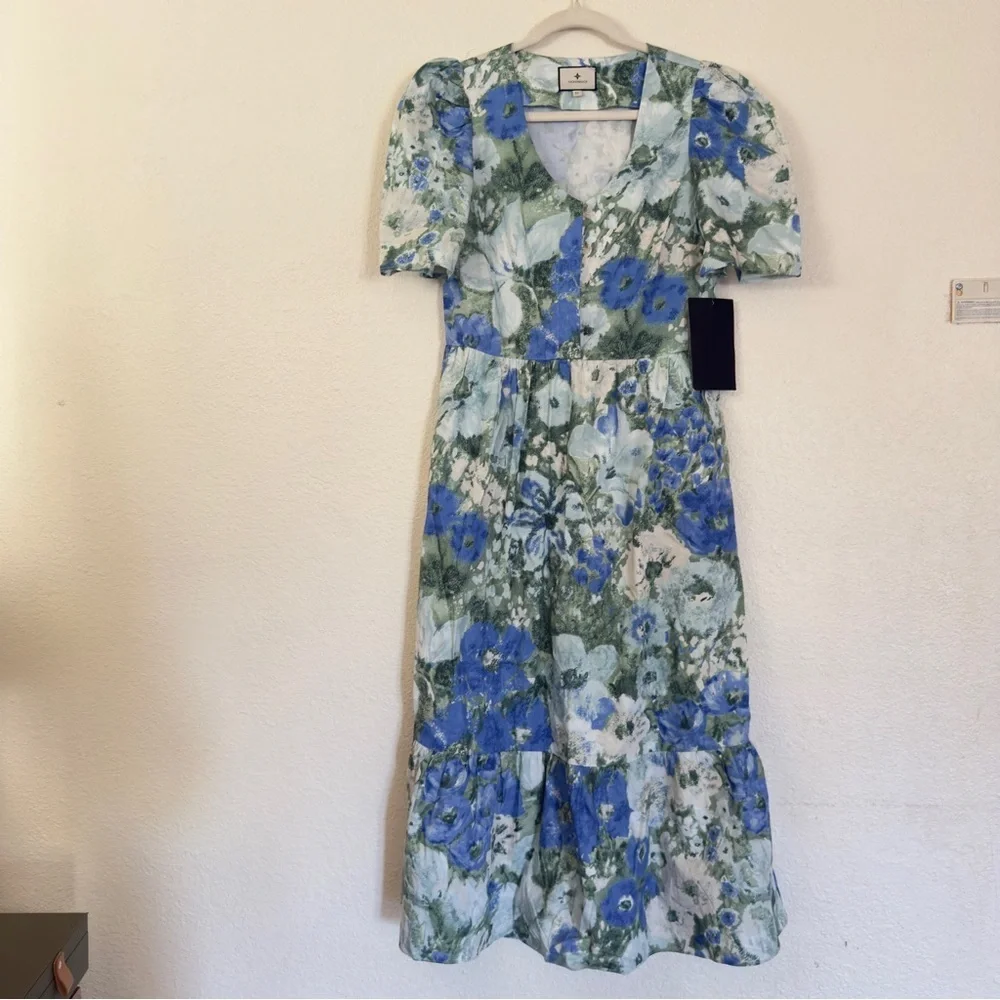 Tuckernuck Jardin de Fleurs Violetta Floral Midi Maxi Dress - Picture 3 of 11